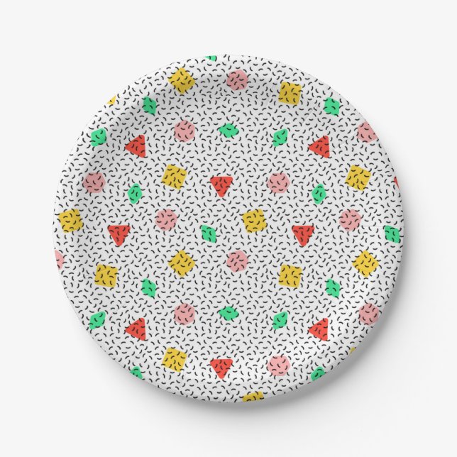 Abstract pattern paper plate (Front)
