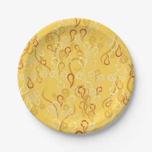 Abstract pattern paper plate