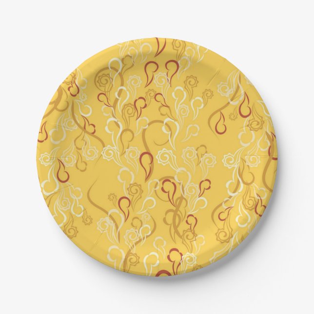 Abstract pattern paper plate (Front)