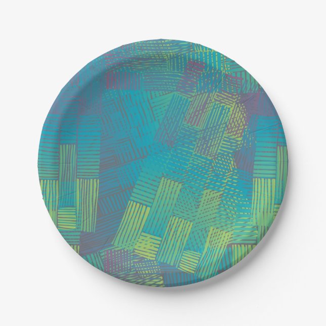 Abstract pattern paper plate (Front)