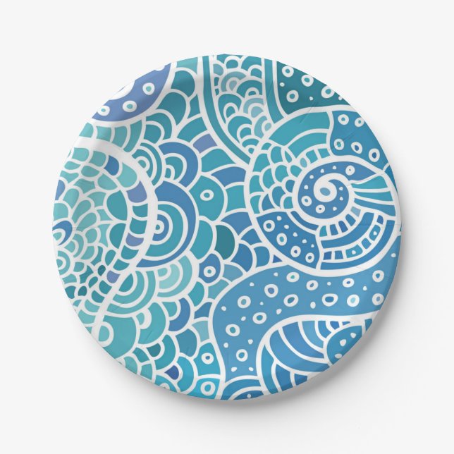 Abstract pattern paper plate (Front)