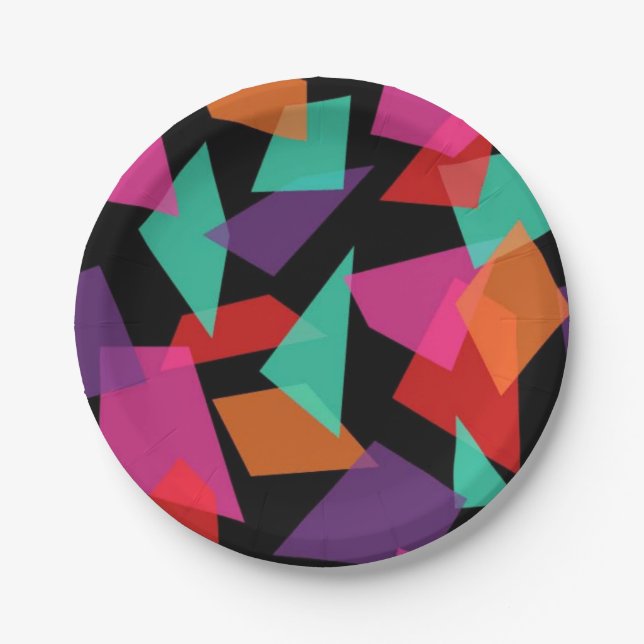 Abstract pattern paper plate (Front)