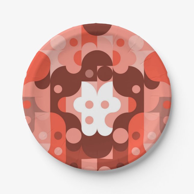 Abstract pattern paper plate (Front)