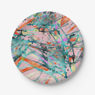 Abstract pattern paper plate