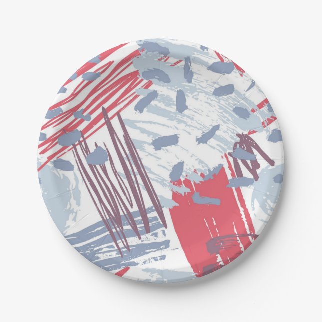 Abstract pattern paper plate (Front)
