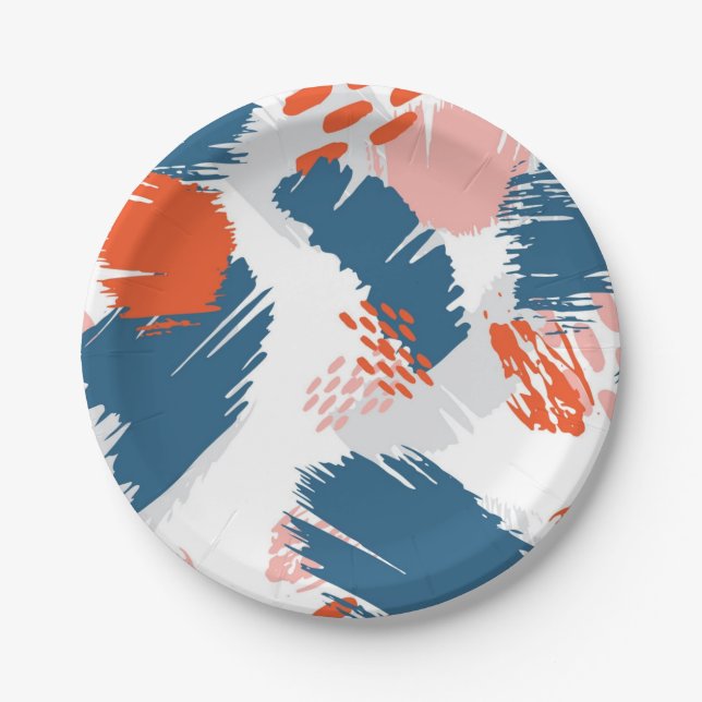 Abstract pattern paper plate (Front)