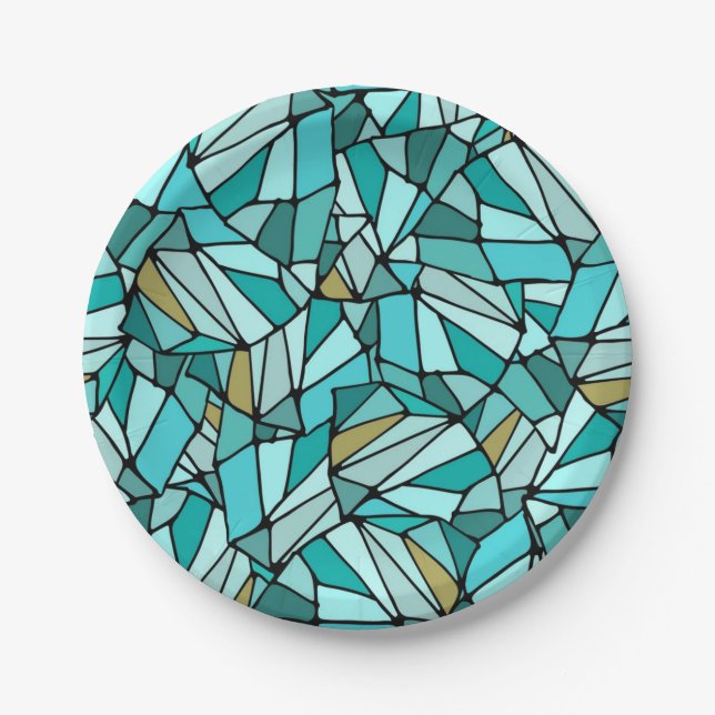 Abstract pattern paper plate (Front)
