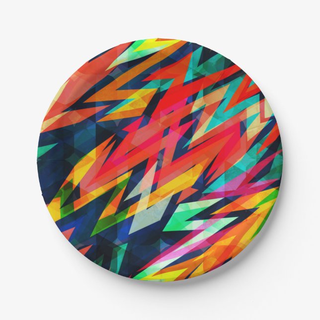 Abstract pattern paper plate (Front)
