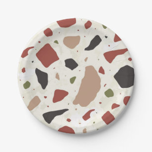 Abstract pattern paper plate