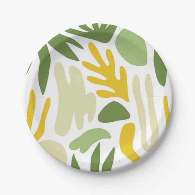 Abstract pattern paper plate (Front)