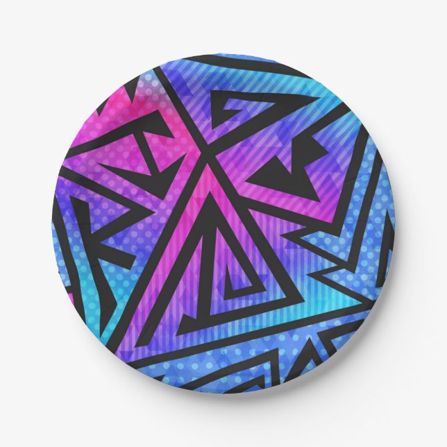 Abstract pattern paper plate (Front)