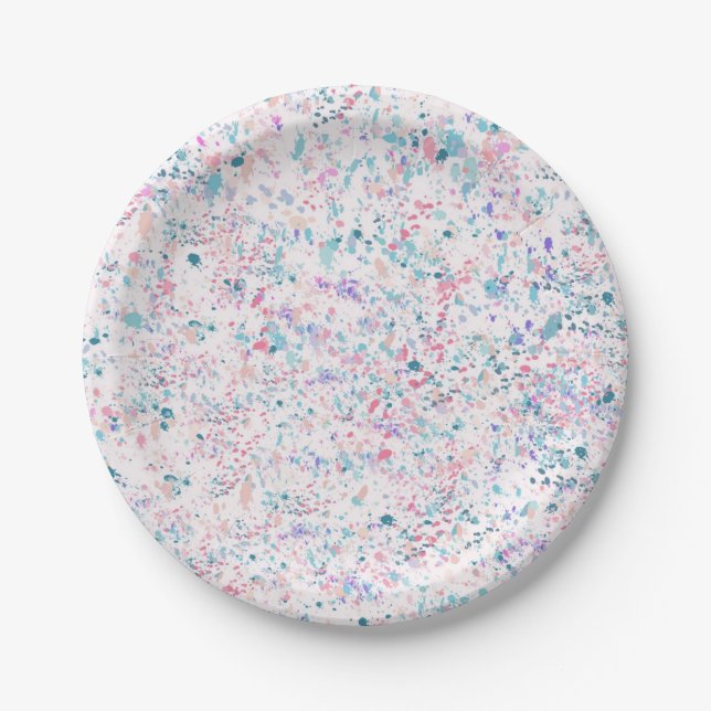 Abstract pattern paper plate (Front)