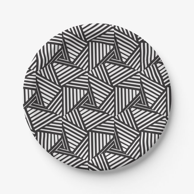 Abstract pattern paper plate (Front)