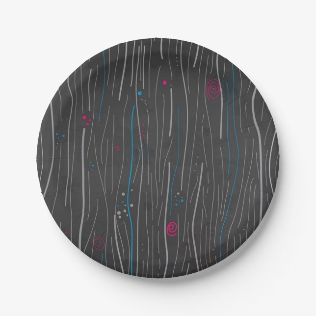 Abstract pattern paper plate (Front)