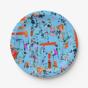 Abstract pattern paper plate
