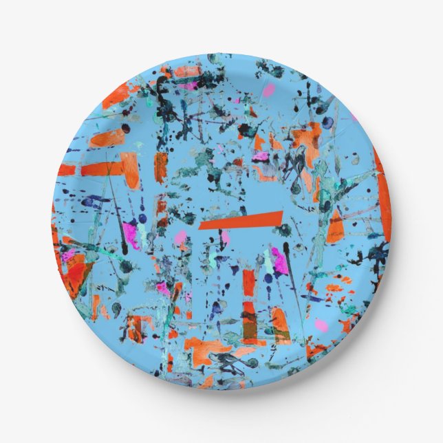 Abstract pattern paper plate (Front)