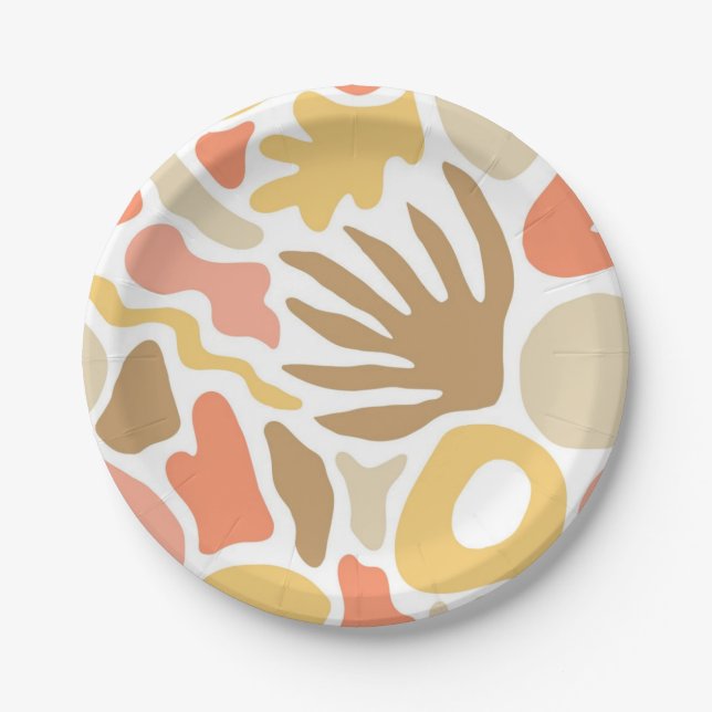 Abstract pattern paper plate (Front)