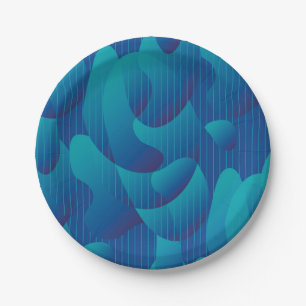 Abstract pattern paper plate