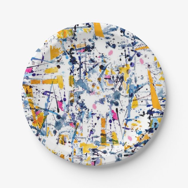 Abstract pattern paper plate (Front)