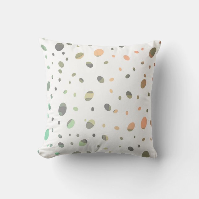 abstract pattern pastel dots modern design pillow (Front)