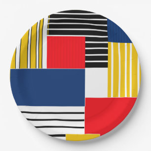 Abstract pattern . Patchwork . Paper Plate