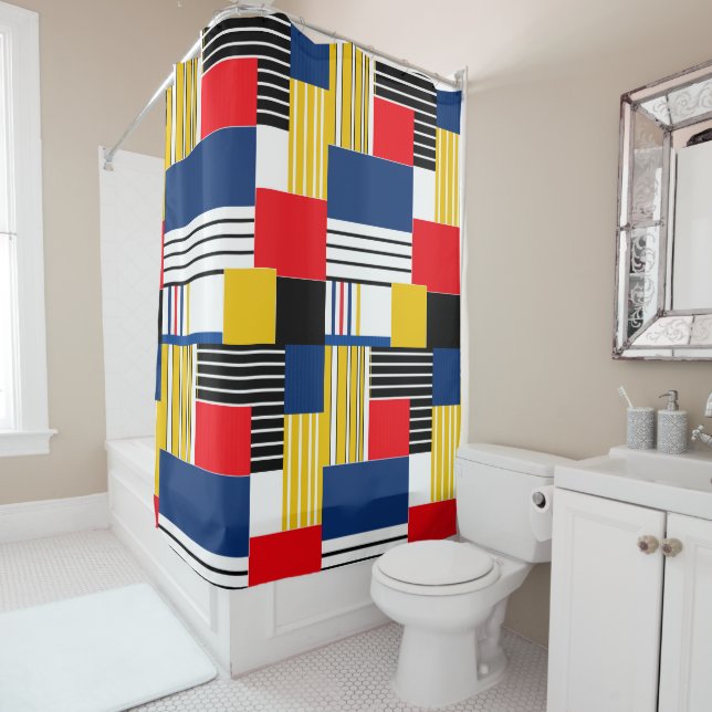 Abstract pattern . Patchwork . Shower Curtain (In Situ)
