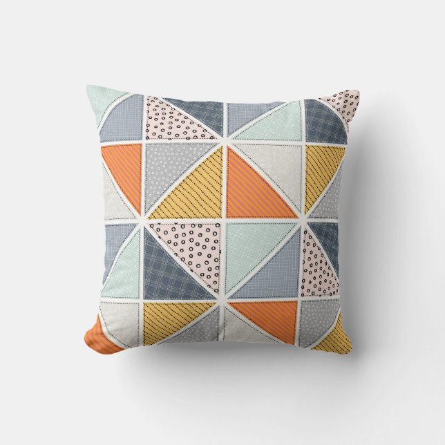 Abstract pattern, patchwork tiles. cushion (Front)