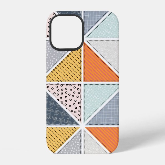 Abstract pattern, patchwork tiles. iPhone case (Back)