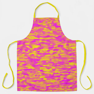 Abstract Pattern Pink Yellow Orange Apron