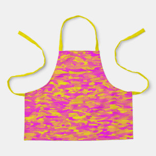 Abstract Pattern Pink Yellow Orange Apron