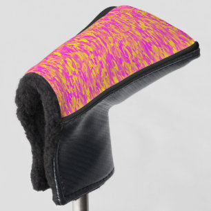 Abstract Pattern Pink Yellow Orange Golf Head Cover