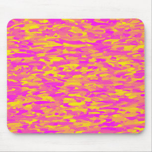 Abstract Pattern Pink Yellow Orange Mouse Pad