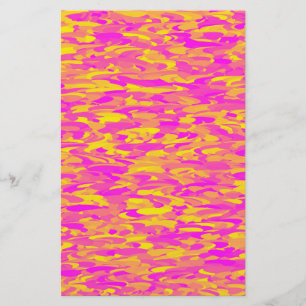 Abstract Pattern Pink Yellow Orange Stationery