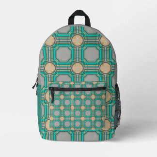 abstract pattern printed backpack