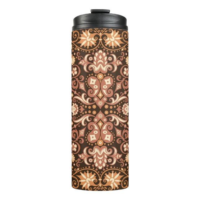 Abstract pattern. Psychedelic colours wavy backgro Thermal Tumbler (Front)