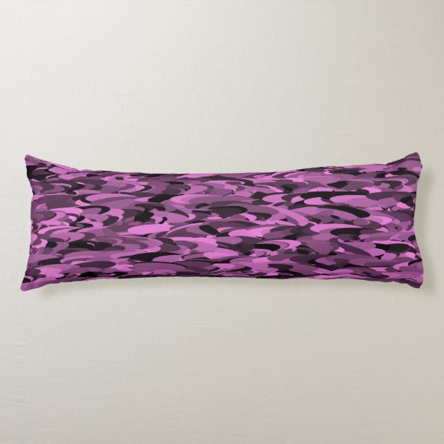 Abstract Pattern Purple Black Body Cushion (Front)