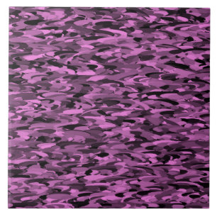 Abstract Pattern Purple Black Ceramic Tile