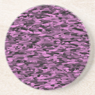 Abstract Pattern Purple Black Coaster