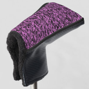 Abstract Pattern Purple Black Golf Head Cover