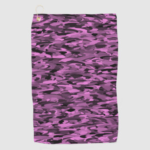 Abstract Pattern Purple Black Golf Towel