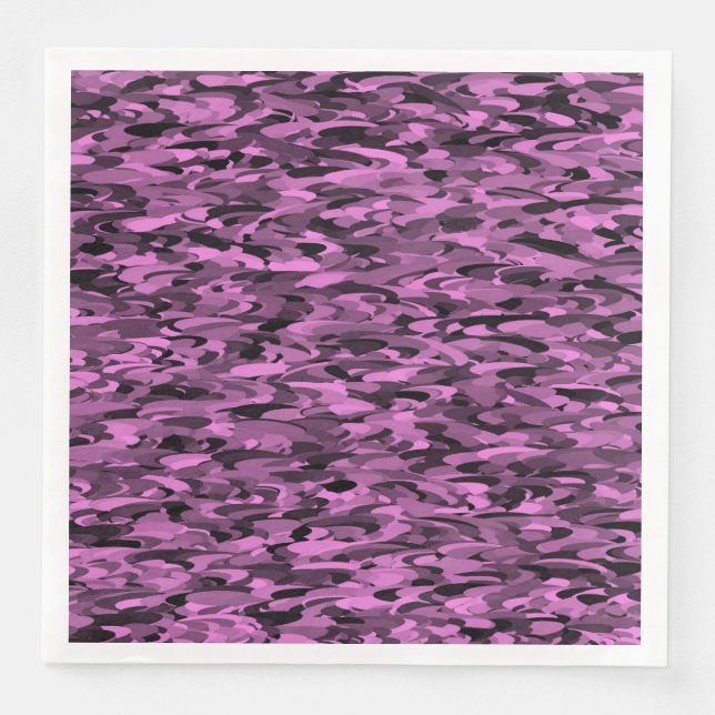 Abstract Pattern Purple Black Napkin (Front)