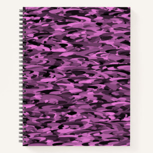 Abstract Pattern Purple Black Notebook