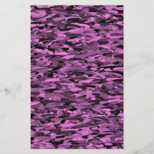Abstract Pattern Purple Black Stationery