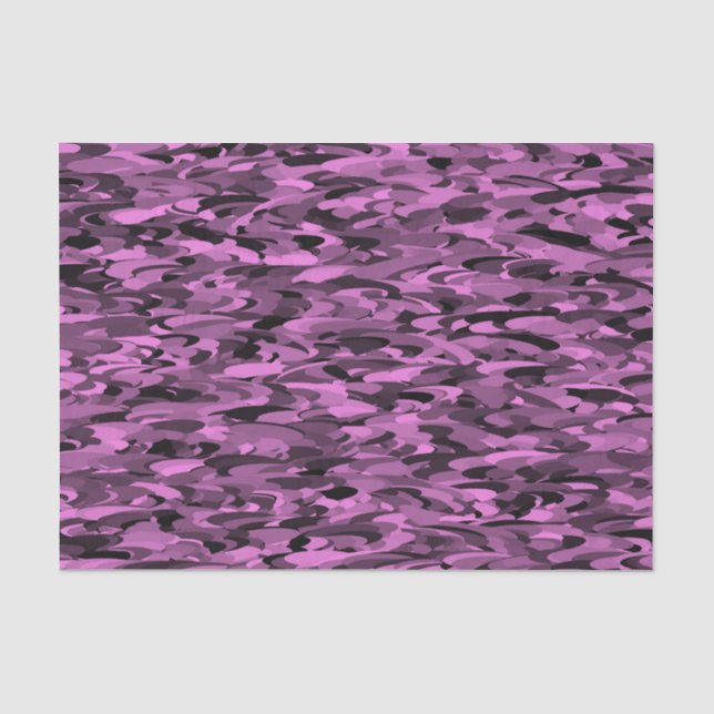 Abstract Pattern Purple Black Tissue Paper (Front)