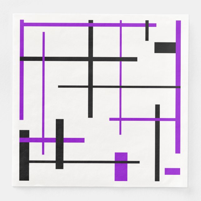 Abstract pattern - purple  napkin (Front)