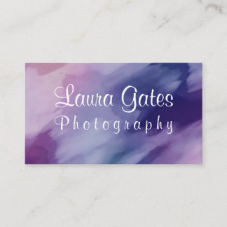 Abstract Pattern Purple Watercolor Business Card