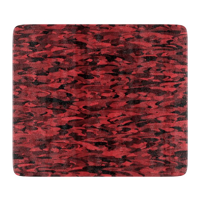 Abstract Pattern Red Black Cutting Board (Front)