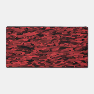 Abstract Pattern Red Black Desk Mat