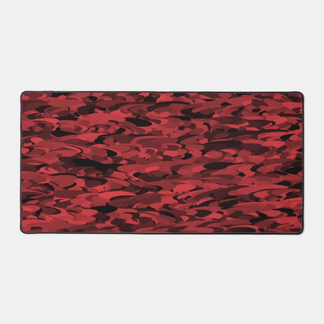 Abstract Pattern Red Black Desk Mat (Front)
