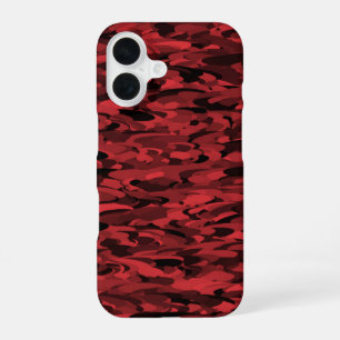Abstract Pattern Red Black iPhone 16 Case